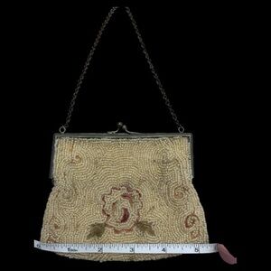 Vintage Floral Beaded Clutch